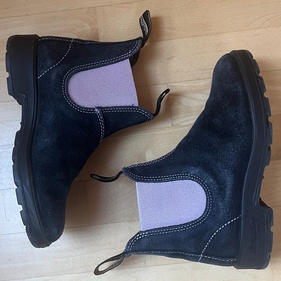 Blundstone Chelsea Navy Blue Suede  Boots Wms 6 - Picture 2 of 9